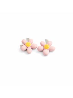 Baby Doe - Purple Clay Flower Hair Clips (Pack Of 2)