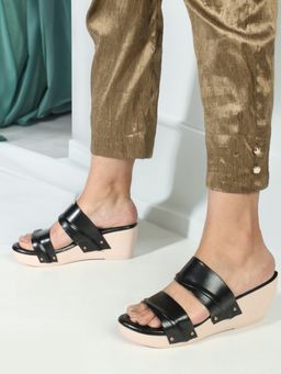 Iconics - Women Fashionable Black Comfortable Heels