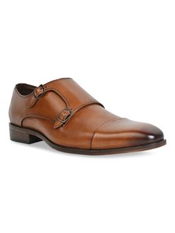 Imperio - Tan Men Leather Formal Double Monk Straps