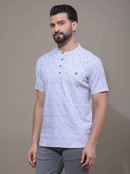 CRIMSOUNE CLUB - Men Grey Printed Kurta