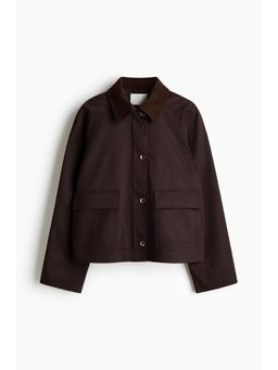H&M - Women Brown Corduroy-Collar Jacket