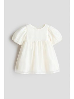 H&M - Girls White Satin Dress