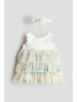 H&M - Girls Green 2-Piece Dress And Headband Set
