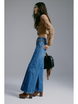 H&M - Women Blue Flared High Waist Jeans