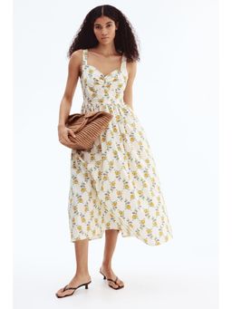 H&M - Women White Cotton Poplin Dress