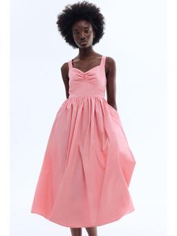 H&M - Women Pink Cotton Poplin Dress