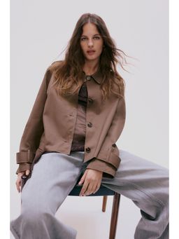 H&M - Women Beige Trench-Look Cotton Jacket