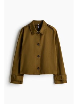 H&M - Women Green Trench-Look Cotton Jacket