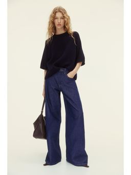 H&M - Women Blue Wide High Waist Jeans
