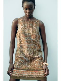 H&M - Women Green Sleeveless Linen-Blend Dress