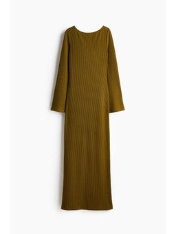 H&M - Women Green Textured-Knit Maxi Dress