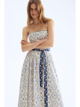 H&M - Women White Tie-Belt Strappy Dress