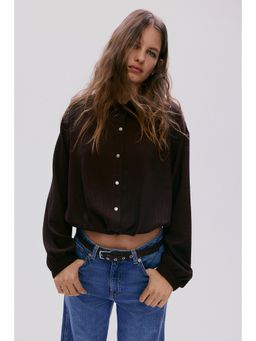 H&M - Women Brown Textured Jersey Jacket