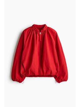 H&M - Women Red Gathered Bomber Jacket