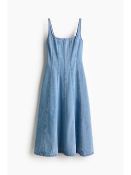 H&M - Women Blue Denim Midi Dress