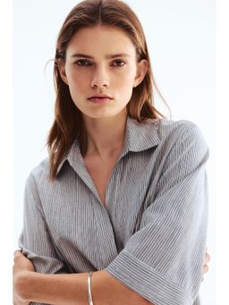 H&M - Women Grey Loose-Fit Tunic Dress