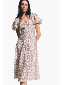 H&M - Women White Balloon-Sleeved Dress