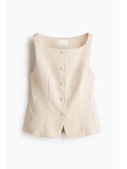 H&M - Women Beige Tailored Waistcoat