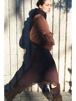 H&M - Women Brown Padded Bomber Jacket