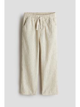 H&M - Boys White Linen-Blend Drawstring Trouser