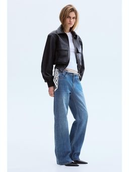 H&M - Women Blue Straight Regular Waist Jeans With Belt