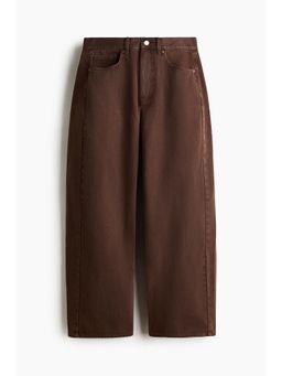 H&M - Women Brown Barrel Regular Waist Jeans