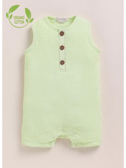 Cot & Candy - Pistachio Green Organic Cotton Solid Half Bodysuit