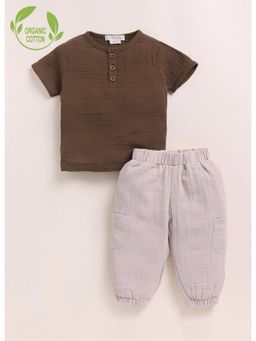 Cot & Candy - Cocoa Whisper Brown Top with Shorts