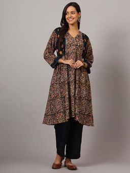DART STUDIO - Multi-Color Hand embroidered Kalamkari Kurta