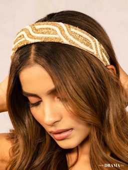 Hair Drama Co. - Embellished Flat Band - Gold