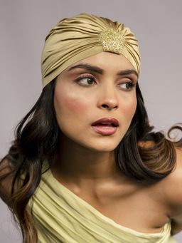 Hair Drama Co. - Shimmer & Glitter Turban - Beige