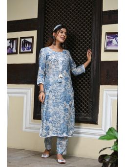 Mahee Jaipur - Icy Blue Floral Co-Ord Set