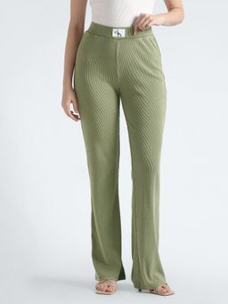 Calvin Klein - Green Bootcut Solid Mid Rise Pant