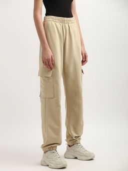Calvin Klein - Brown Relaxed Fit Solid Mid Rise Joggers