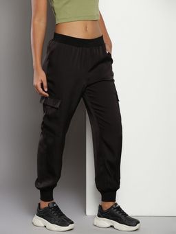 Calvin Klein - Black Regular Fit Checks Mid Rise Joggers