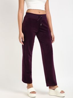 Calvin Klein - Purple Straight Fit Solid Mid Rise Pant
