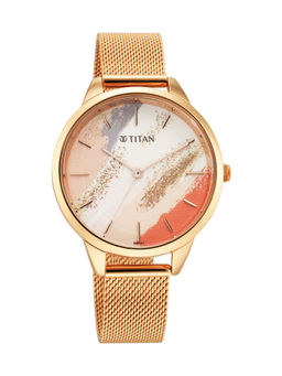 Titan - 2664WM01-Rose Gold Dial Analog Watch for Women