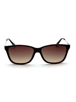 Bebe - Brown Lens Rectangular Sunglass Full Rim Brown Frame With Gradient