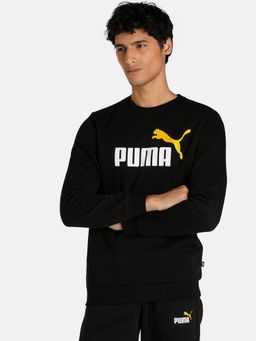 Puma - Ess 2 Col Big Logo Crew Fl Men Black Sweatshirt