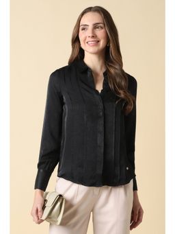 Allen Solly - Women Black Solid Long Sleeves Shirt