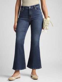 American Eagle - Navy Blue Cotton Blend Boot Cut Leg Jeans