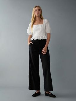 American Eagle - Women Dreamy Drape Stretch High-Waist Baggy Wide Leg Trouser