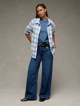 American Eagle - Women Oversized Flannel Shirt