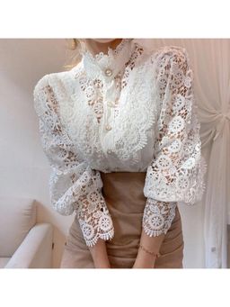 MISS MOSA BY AKANKSHA - Sale White Luxury Lace Blouse