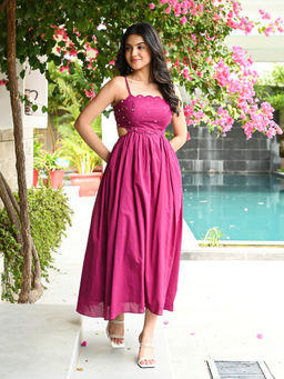 ORDINAREE - Soft Pink Whisper Midi Dress