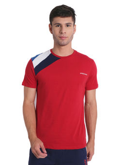 AM SWAN - Mens Solid-plain Samba Red T-shirt