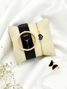 Joker and Witch - Joker & Witch Black Kelly Solid Love Triangle Watch (Set of 3)