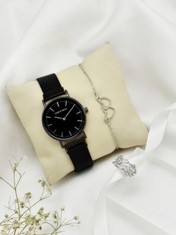 Joker and Witch - Joker & Witch Black Dafne Love Triangle Watch (Set of 3)