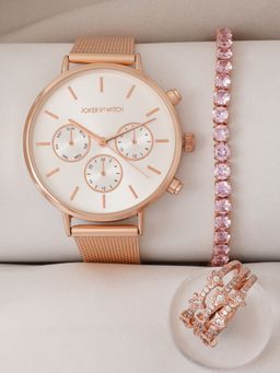 Joker and Witch - Joker & Witch White Pretty Privilege Love Triangle Watch (Set of 3)