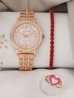 Joker and Witch - Joker & Witch Rose Gold Devina Love Triangle Watch (Set of 3)